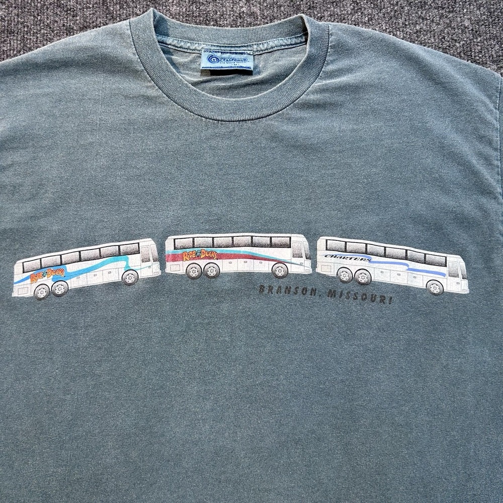 Vintage Branson Missouri T Shirt Wrap Around Busses Size Medium